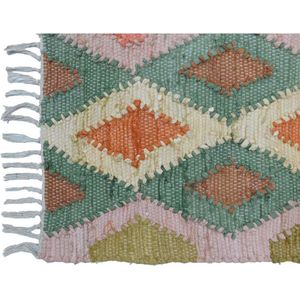 Tapijt DKD Home Decor Grijs Geel Multicolour Ruiten 160 x 230 x 1 cm