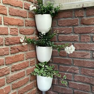 Plantenbak - Bak voor planten, hangende hoekvormige zelfbewaterende driehoek plastic bloempot - moderne plantenvaas - containerhouder - succulent binnen buiten thuiskantoordecoratie