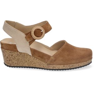 Durea 5919 H - Sandalen met hak - Kleur: Cognac - Maat: 40.5