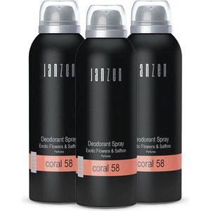 JANZEN Deodorant Spray Coral 58 3-pack