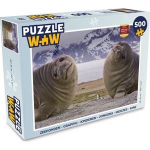 Puzzel Zeehonden - Grappig - Kinderen - Jongens - Meisjes - Kind - Legpuzzel - Puzzel 500 stukjes