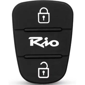 TLVX Sterke Rubberen knoppen Geschikt voor Autosleutel Behuizing Kia Rio / Ter vervanging van Originele Sleutel Rubber Knoppen / Afstandsbediening Auto / 2 knops / 2 knoppen / 1 stuks