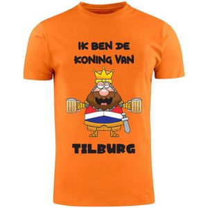 Ik ben de Koning van Tilburg Oranje Heren T-Shirt | Koningsdag | Shirt