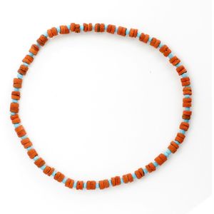 Choker - Kokoskralen - Oranje/Blauw