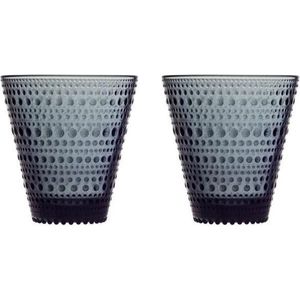 Iittala Kastehelmi Waterglas 0,30 L - Donkergrijs - 2 st.