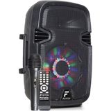 Party speaker - Fenton FT8LED Bluetooth speaker met microfoon en LED lichteffect - 300W