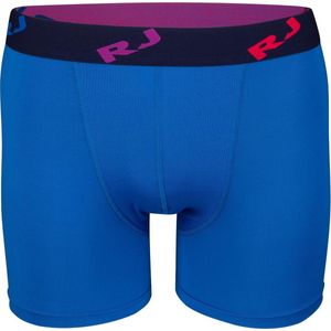 RJ Bodywear Pure Color boxershort (1-pack) - heren boxer lang - microfiber - blauw - Maat: M