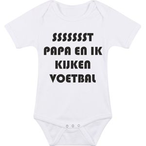 Rompertjes baby - papa en ik kijken formule 1 - baby kleding met tekst - kraamcadeau jongen - maat 92 wit