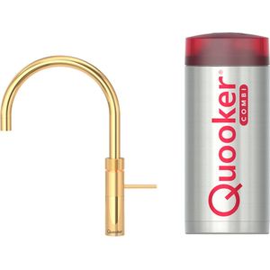 Quooker Fusion round met COMBI boiler 3-in-1 kokend water kraan Goud