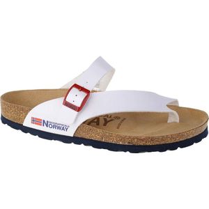 Geographical Norway Sandalias Infradito Donna GNW20415-34, Vrouwen, Wit, teenslippers, maat: 36 EU