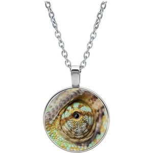 Ketting Glas - Oog Kameleon