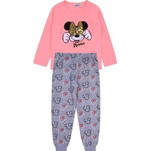 Minnie Mouse pyjama met neon shirt en grijze broek 9-10 jaar 140 cm