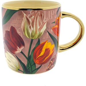 Beker Pretty Tulps - Roze - Souvenir Beker - Souvenir Mok - Een Stuk