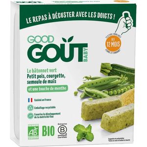 Good Goût Groene Sticks Kleine Erwten Courgette Maïsmeel Vanaf 12 Maanden Biologisch 6 Sticks
