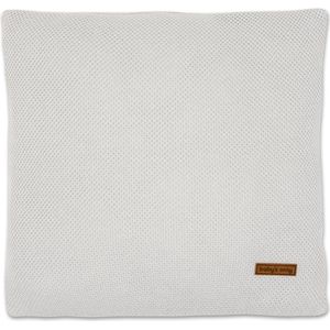 Baby's Only Gebreid sierkussen babykamer Classic - Zilvergrijs - 40x40 cm - Inclusief kussenvulling