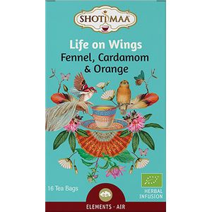 Shoti Maa Elements ""Life on Wings"" - Biologische kruidenthee-specerijenthee met venkel, kardemom en sinaasappel
