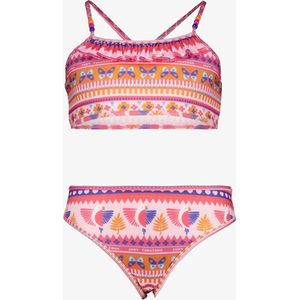 Osaga meisjes bikini roze oranje met print - Maat 146/152