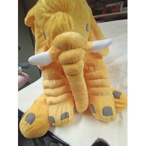 Vdtoys ® Nieuw Knuffel olifant, 65 cm + dekentje - 3 in 1 kleur: geel + deken Nieuw! Super zacht en super lief XXL! - origineel cadeau - kussen + knuffeldier+dekentje