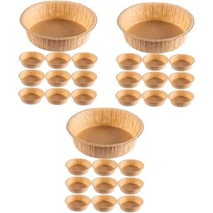 Cakevormen mini - 30 stuks, brood bakvormen - ronde taartvormen - papier mini-sjablonen - 6 stuks