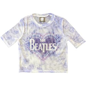 The Beatles - Heart & Drop T Logo Crop top - M - Wit/Paars