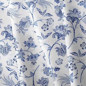 Ovaal tafelkleed bloemen - 152 x 213 cm - blauw/wit - Frans land - rustiek - polyester - waterdicht - boerderij keukendecoratie - binnen buiten