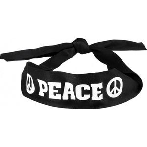 Hoofdband/haarband voor volwassenen - Peace - zwart