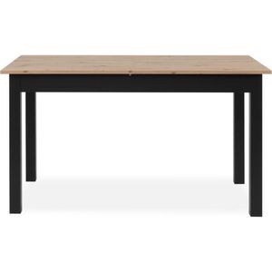 Uitbreidbare tafel Coburg + 1 verlenging 40 cm - industriële stijl - Chene Artisan/noir- 10 mensen - L 137-177 x H 76,5 x d 80 cm