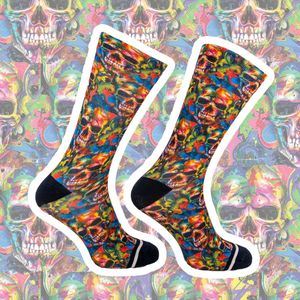 Sock My Skull - herensokken -43-46 - naadloos - leuke sokken - Vaderdag cadeau -