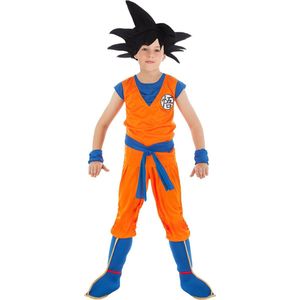 CHAKS - Dragon Ball Z Saiyan Goku kostuum voor kinderen - 134/140 (9-10 jaar)