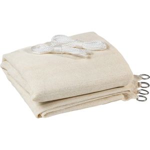 Schaduwdoek Driehoek 90 graden 4x4x5,7m Off white - Incl. Montagekoord en Haken - Zonwering van Hoogwaardig HDPE - Tot 95% UV-Werend - Windbestendig Zonnedoek - Terras Luifel - Schaduwnet - Zonneluifel