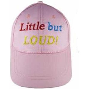 Kinder zonnehoedje / baseball cap - nekbescherming - roze - maat 52