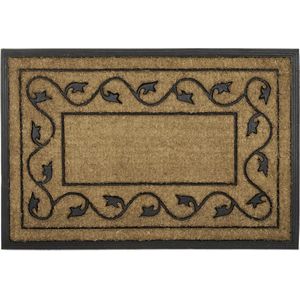 Deurmat voor binnen en buiten - rechthoekig - antislip - 2 x 90 x 60 cm - natuurlijke kokos