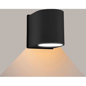 Ledmatters - Wandlamp Zwart - Down - Dimbaar - 4 watt - 345 Lumen - 2700 Kelvin - Warm wit licht - IP65 Buitenverlichting