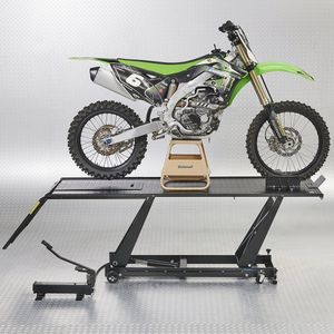 Datona® Motorheftafel hydraulisch met crossbok - Zwart