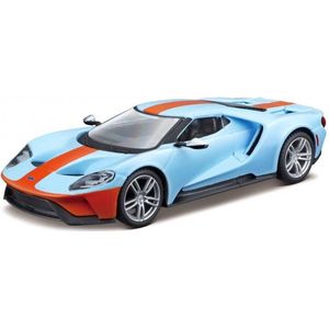 Bburago FORD GT 2017 Licht Blauw/oranje schaalmodel 1:32