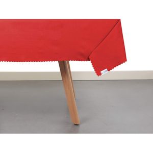 Raved Rood Polyester Tafelkleed  140 cm x  240 cm - Kreukvrij