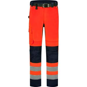 Tricorp Werkbroek High Vis Bicolor Stretch 503011 - Mannen - Rood/Ink - 56