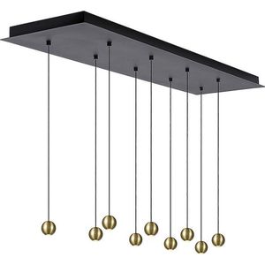 Atmooz - Hanglamp Balls 9 - Goud - Rechthoek - Geintegreerde led - Dimbaar - Woonkamer / Slaapkamer / Eetkamer - Metaal