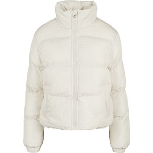 Urban Classics - Ladies Short Peached Puffer Jacket whitesand Gewatteerd jack - 3XL - Creme