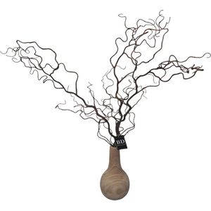 Bellatio Design Kronkelhazelaar kunst paastak groot - 3 stelen - 87 cm - paasdecoratie kunsttakken