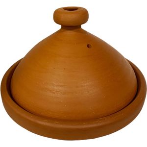 Marokkaanse Authentieke Handgemaakte aardewerk tajine Naturel 33 cm - ongeglazuurd en Loodvrij