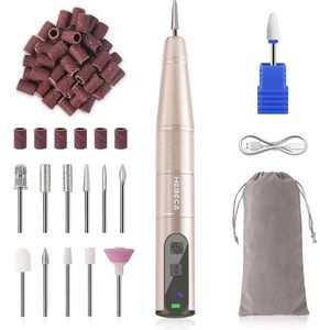 Elektrische nagelknipper draadloos voor gelnagels, 12 in 1 manicure pedicureset elektrische batterij voor natuurlijke nagels acrylnagels starterset thuisgebruik