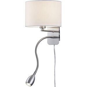 OSRAM - LED Wandlamp - Torna Hotia - E14 Fitting - 3W - Warm Wit 3000K - Rond - Mat Wit - Aluminium