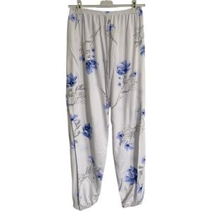 FINE WOMAN® Pyjama Broek met elastische bies 716 XXXL 46-50 wit/blauw