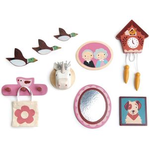 Tender Leaf Toys Poppenhuis Muurdecoratie Junior Hout 10-delig