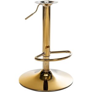 CLP Barkruk frame - Vervangingsframe - In hoogte verstelbare barkruk frame - 8 X 8 CM gatafstand -Metall/goud