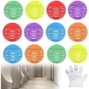 20-delen Urinoir Zeef - 6 Kleuren Urinoir Zeef met Geur - 30 Dagen Frisheid Effect - Urinoir Stenen - Pissoir Urinoir Vergiet - Universele Premium Urinoir Inzet met Spatbescherming - Luchtverfrisser .