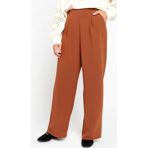 LolaLiza Wijde broek - Camel - Maat 50