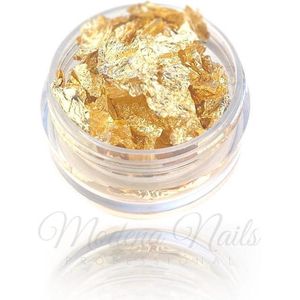 Modena Nails Light Gold Flakes - Metallic Flakes Voor Nagel Decoratie