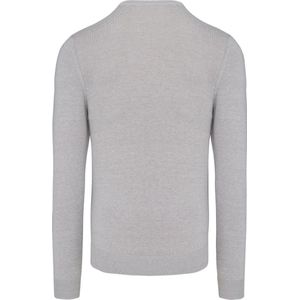 Pullover/Cardigan Heren L Kariban Ronde hals Lange mouw Grey Melange 50% Katoen, 50% Acryl